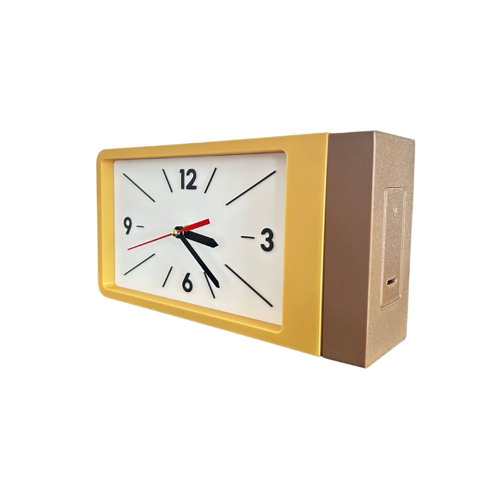 Reloj de Pared Decorativo NOOK – Cuadrado Amarillo y Café
