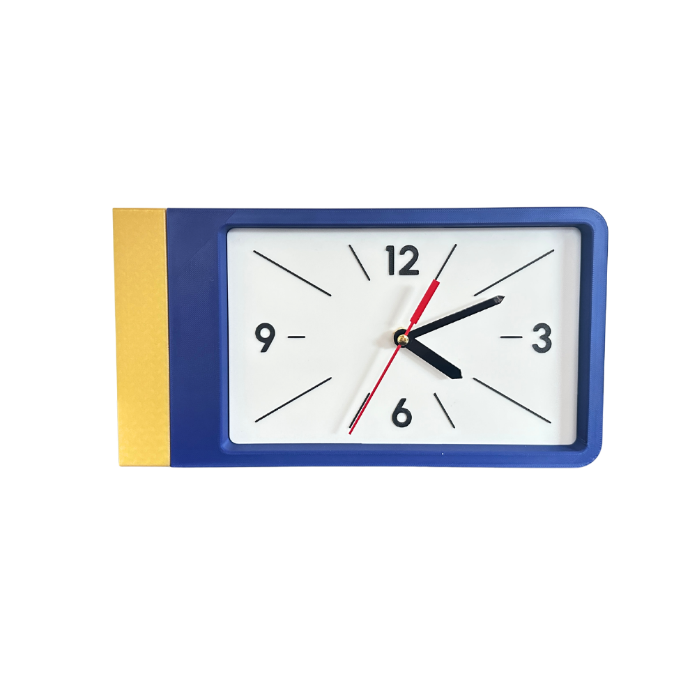 Reloj de Pared Decorativo NOOK – Cuadrado Azul y Amarillo