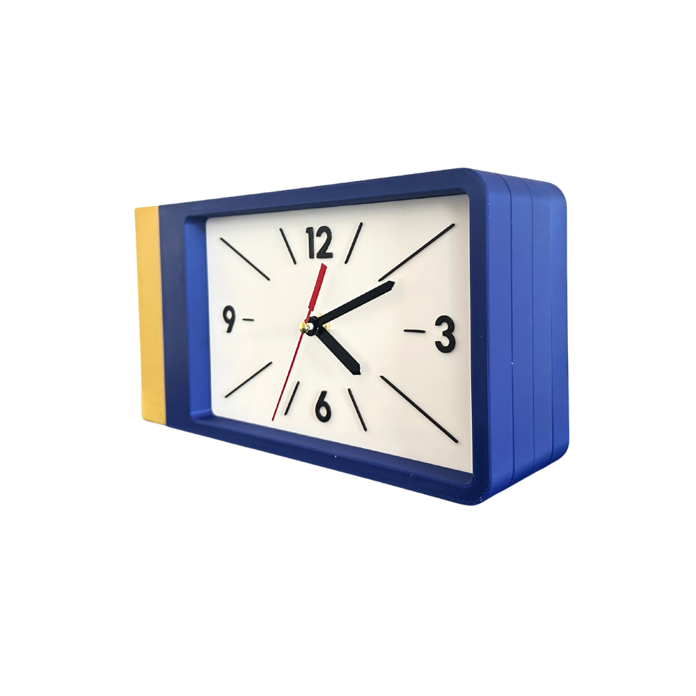 Reloj de Pared Decorativo NOOK – Cuadrado Azul y Amarillo