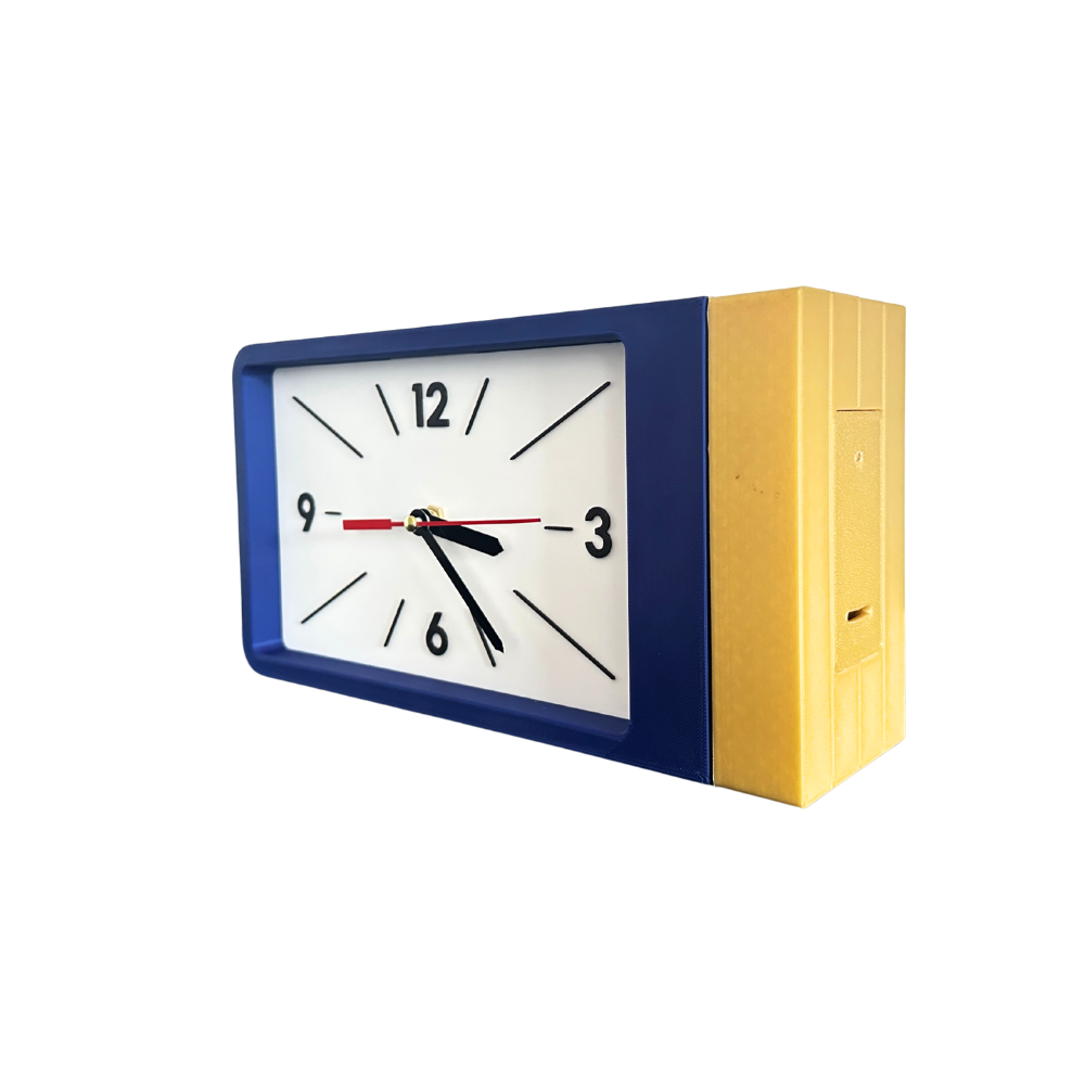 Reloj de Pared Decorativo NOOK – Cuadrado Azul y Amarillo