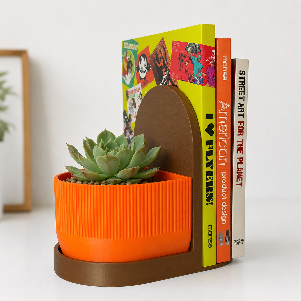 Matera Decorativa NOOK – Café y Naranja