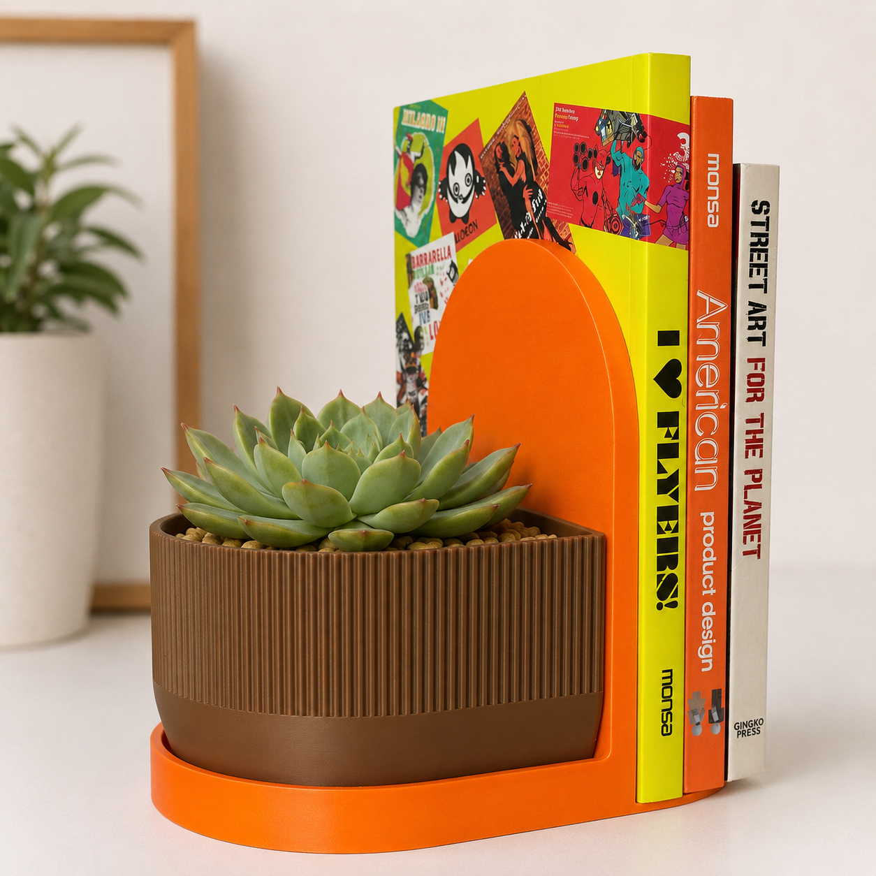Matera Decorativa NOOK – Naranja y Café