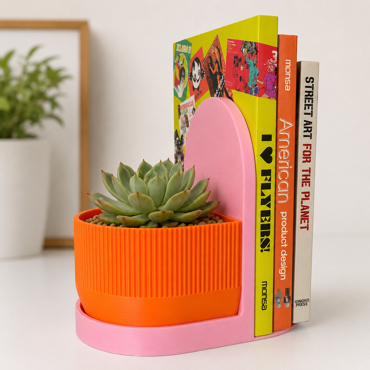 Matera Decorativa NOOK – Rosado y Naranja